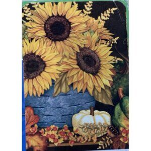 Sunflower House Flag Flower in Bucket Fall Decor Thanksgiving Rustic Farmhouse
